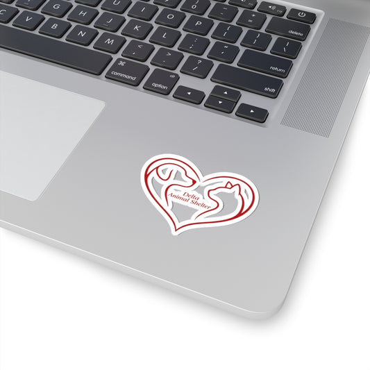 Delta Animal Shelter Heart Sticker