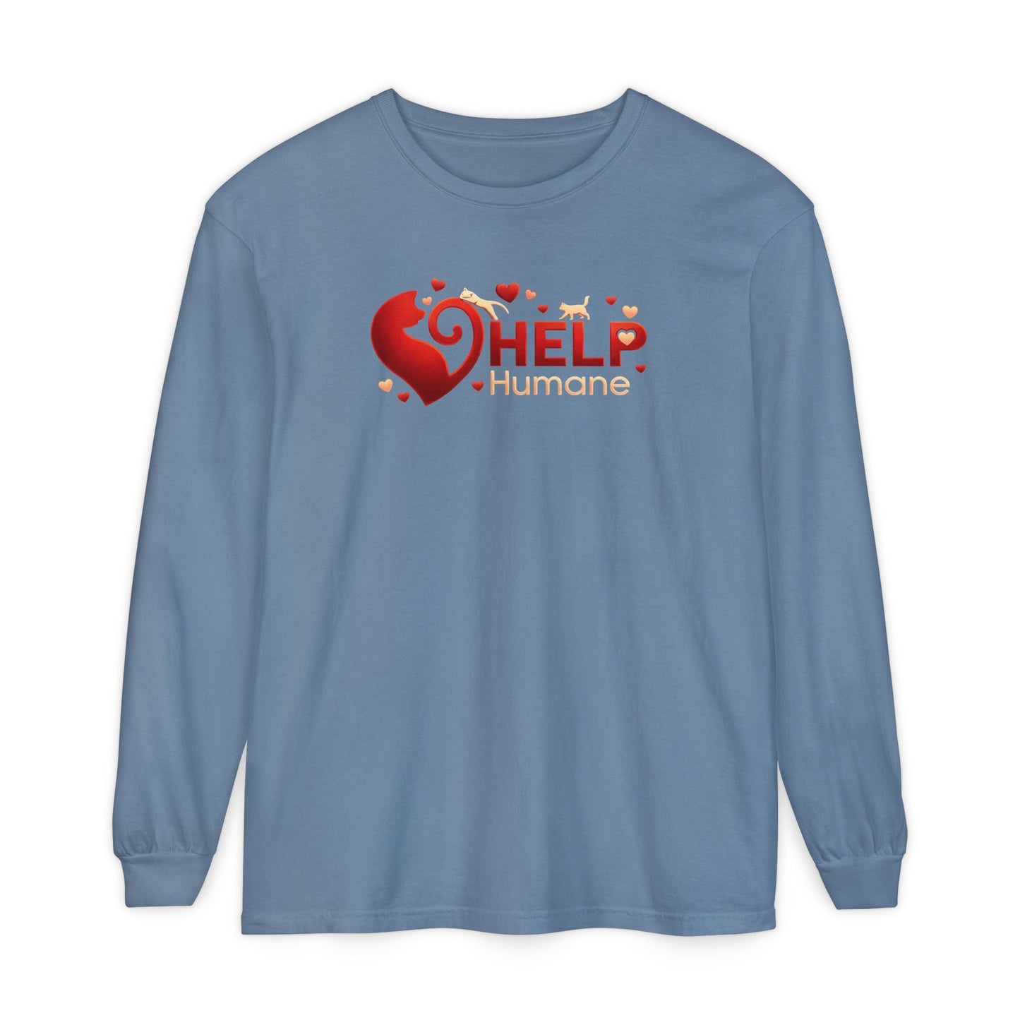Help Humane Heart Logo Long Sleeve Tee