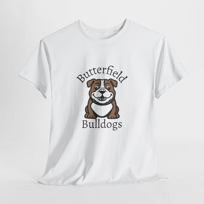 Butterfield Bulldogs Learning Together Tee, Unisex Cotton Shirt for Dog Lovers, Family Gatherings, School Events, Thoughtful Gift