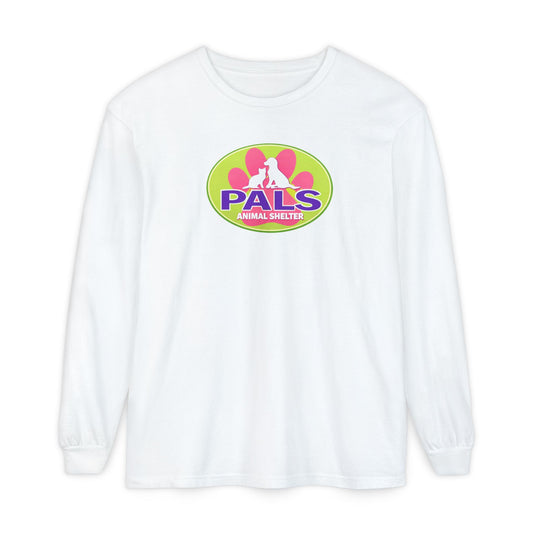 PALS Animal Shelter Long Sleeve T-Shirt Retro Green Logo