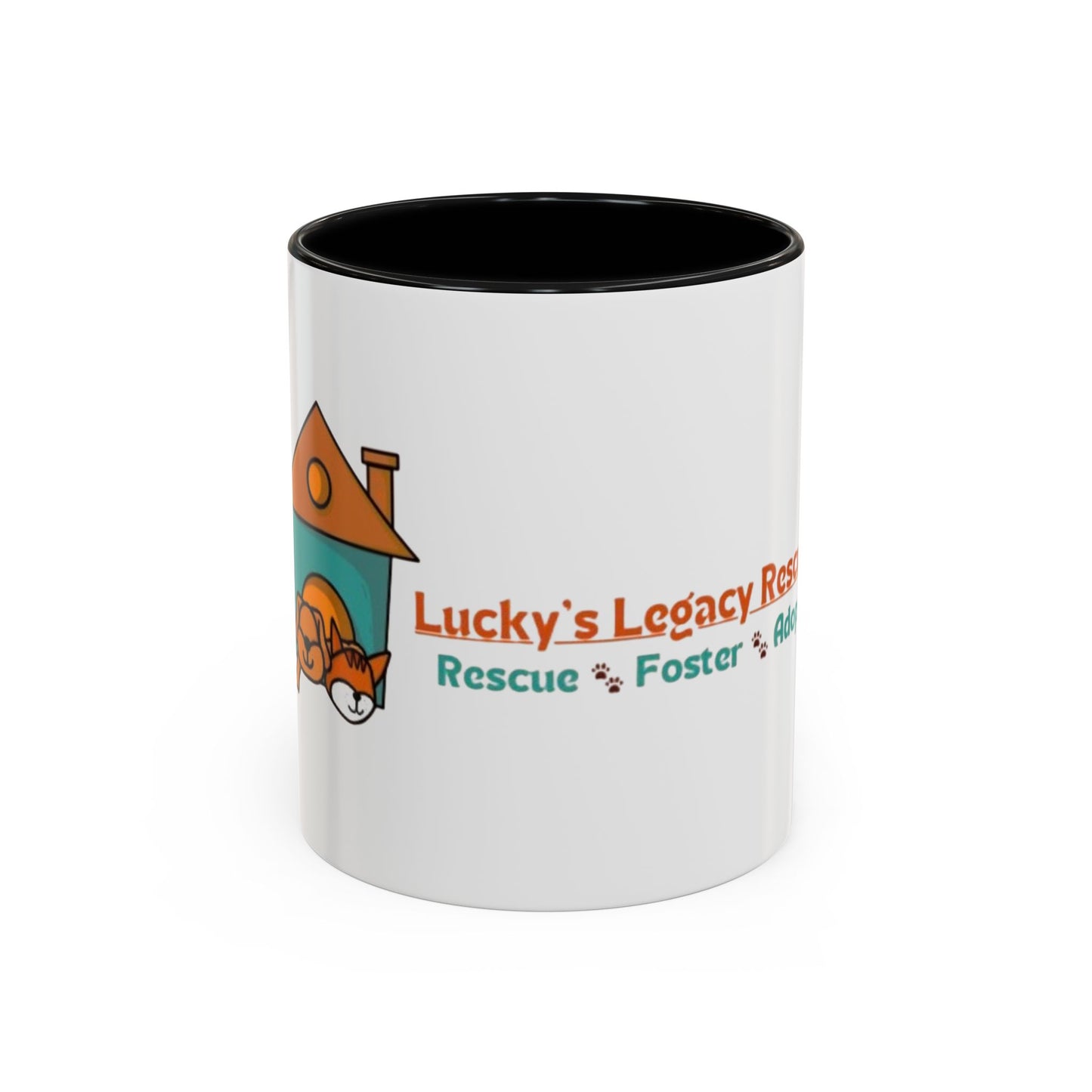 Lucky's Legacy Rescue Coffee Mug — Rescue • Foster • Adopt Accent Mug