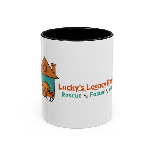 Lucky's Legacy Rescue Coffee Mug — Rescue • Foster • Adopt Accent Mug