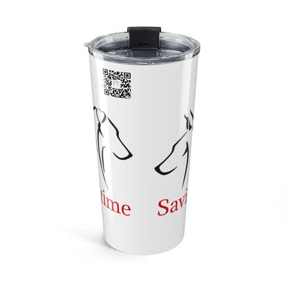Doberman Rescue 20oz Tumbler - Saving one paw at a time