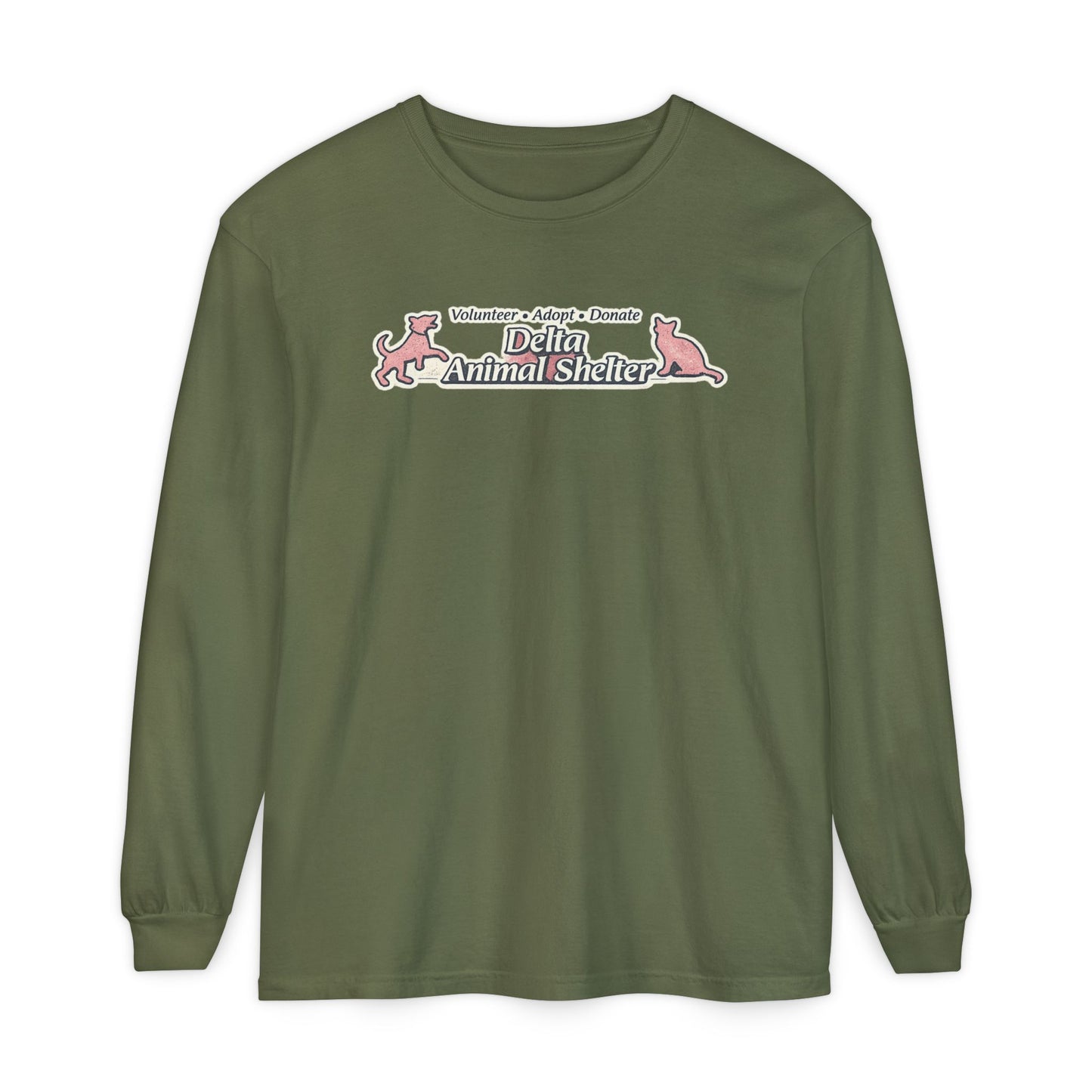 Delta Animal Shelter Long Sleeve "Retro Style" Collection Tee (Internal)