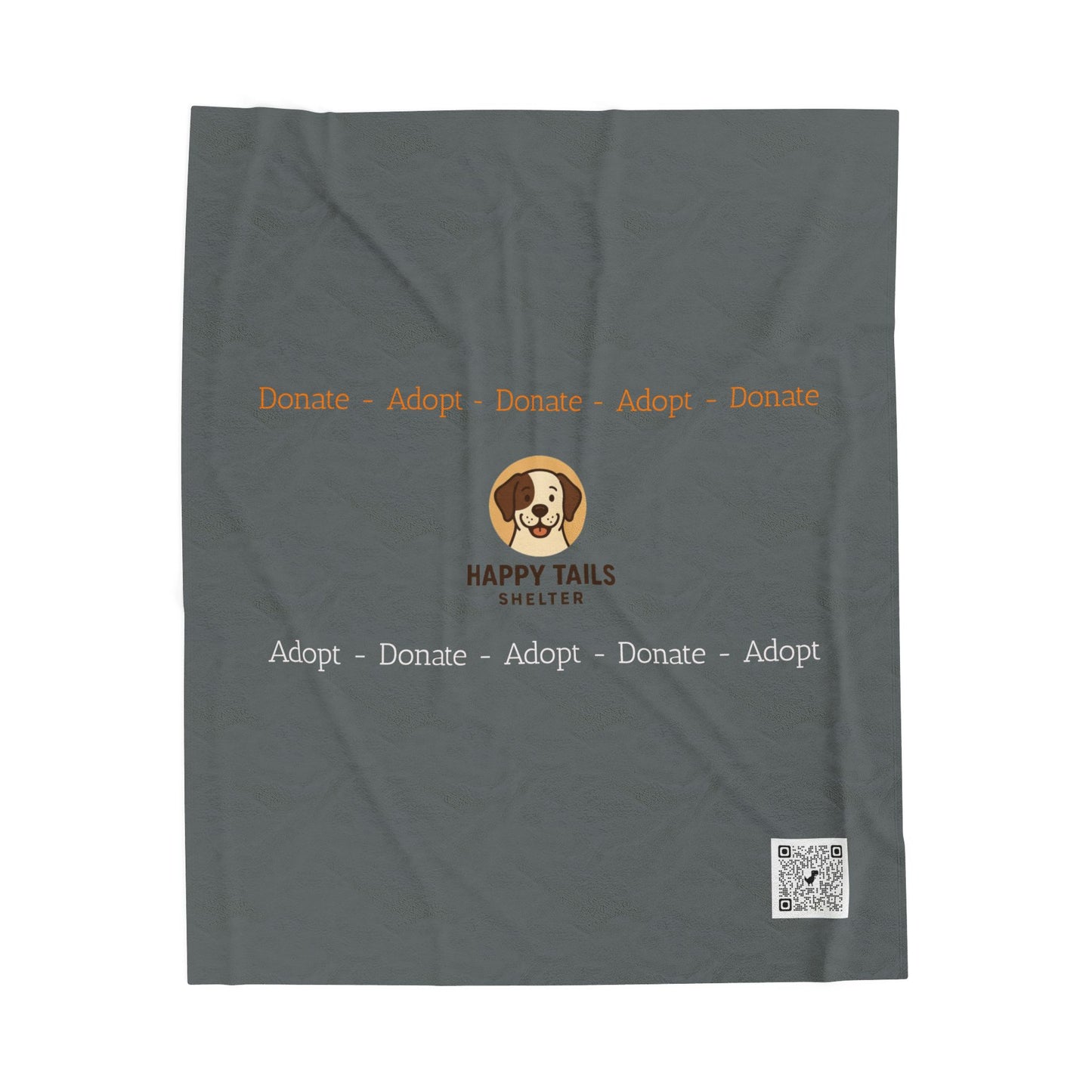 Happy Tails Cozy Velveteen Plush Blanket