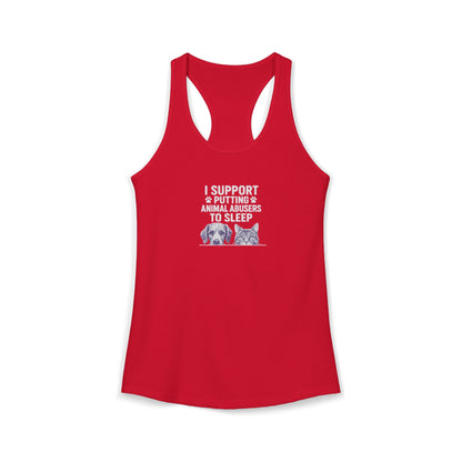 Rescue for Life "I Support" Logo Women's Ideal Racerback Tank