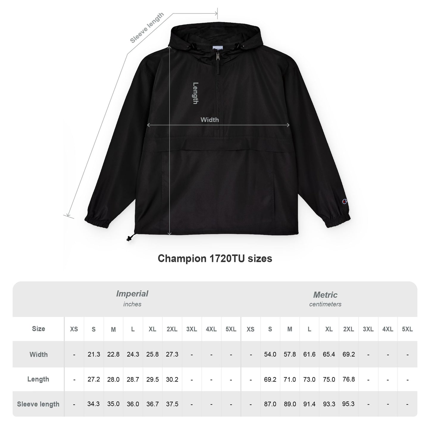 Delta Shelter Anorak Jacket — Minimal Heart Outline Windbreaker (Internal)