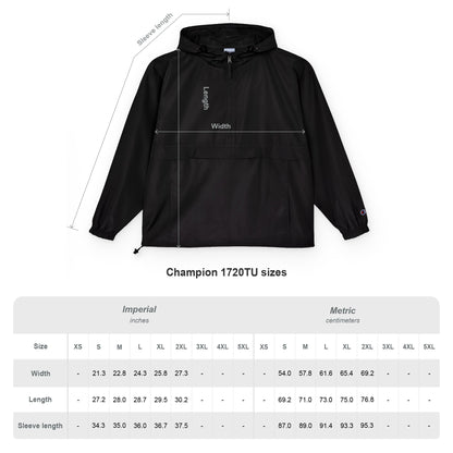 Delta Shelter Anorak Jacket — Minimal Heart Outline Windbreaker (Internal)
