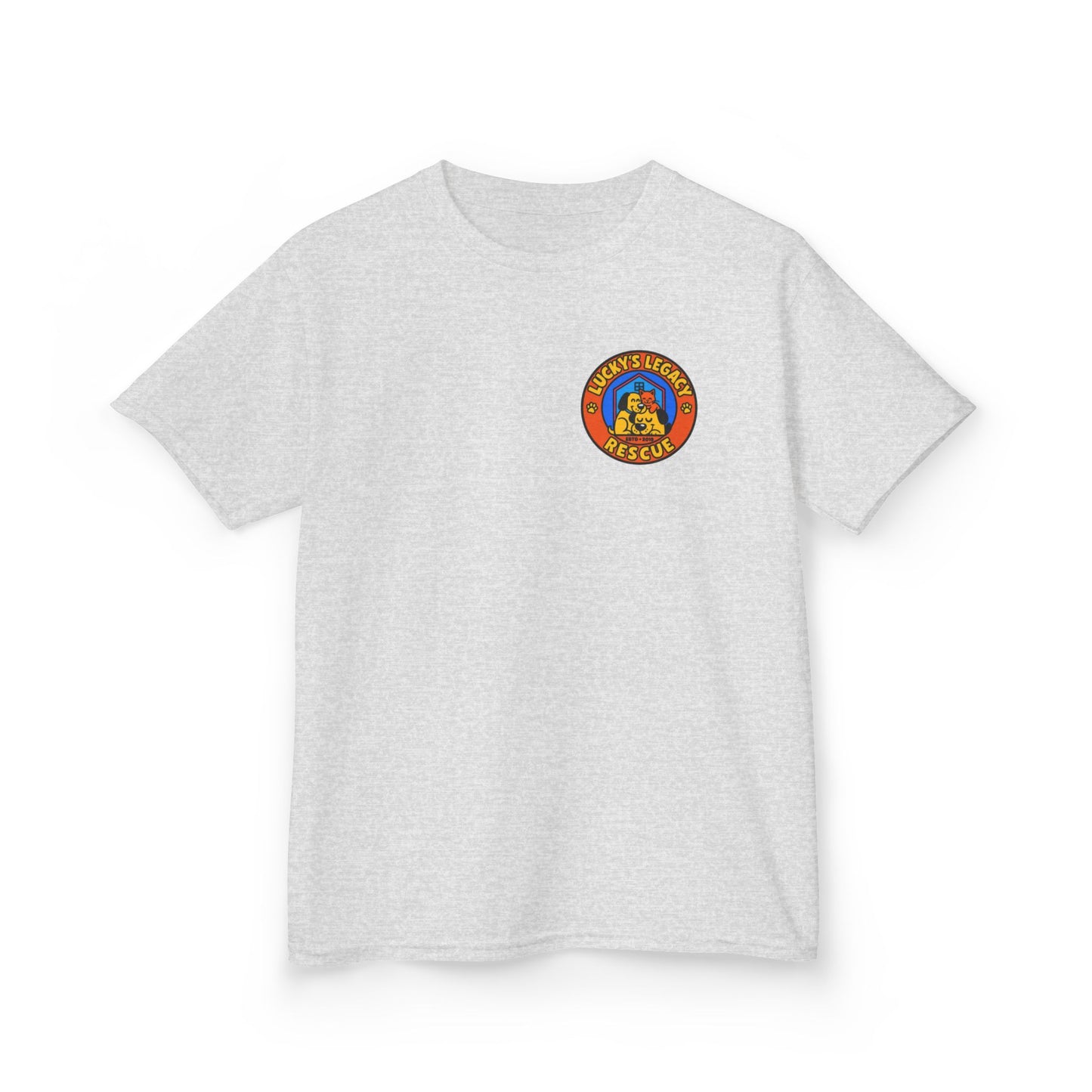 Lucky's Legacy Rescue Youth T-Shirt Update on Classic Logo
