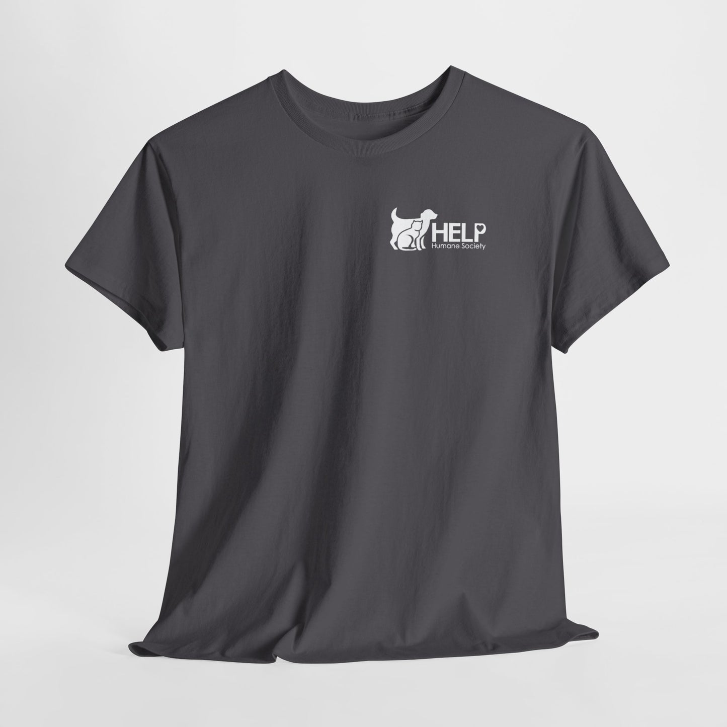 HELP Humane Society White Logo Adult Fundraising T‑Shirt