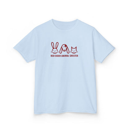 Red Door Animal Shelter Youth T-Shirt - Cute Bunny, Dog & Cat