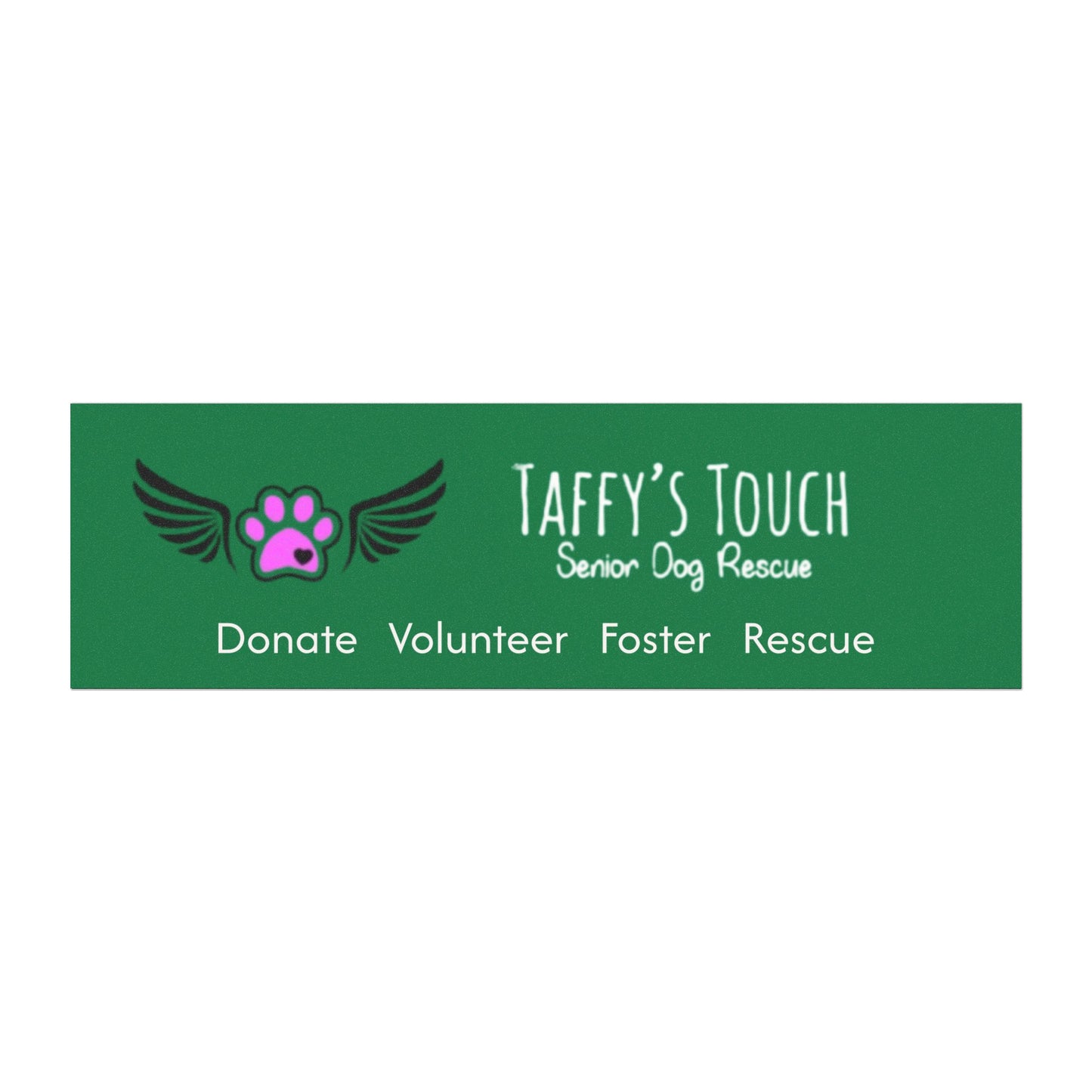 Taffy’s Touch Senior Dog Rescue Car Magnet Green — Donate Volunteer Foster Rescue