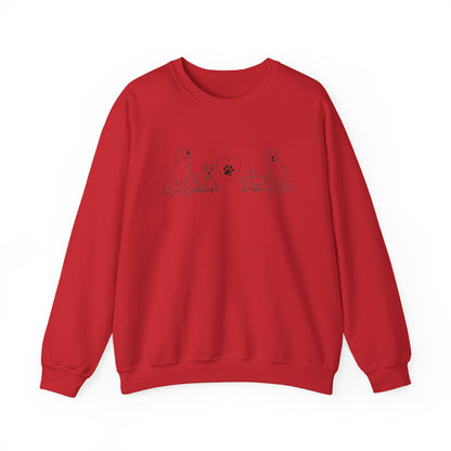 Delta Animal Shelter Crewneck Sweatshirt Line Art Collection (Internal)