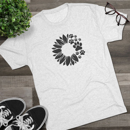Staff Inventory Delta Animal Shelter Tri-Blend Sunflower Paw T‑Shirt