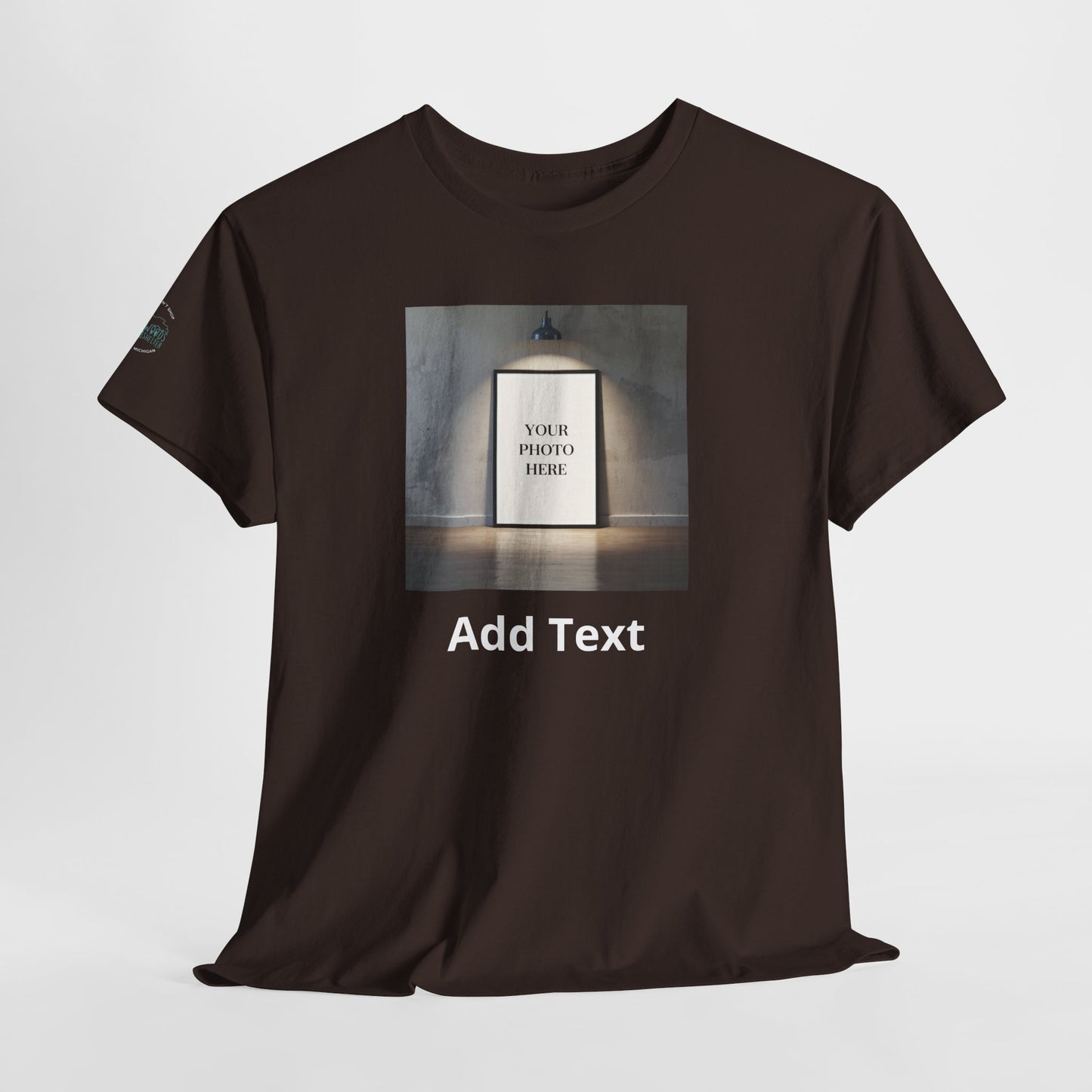 Northwoods Shelter Customizable Tee — Add Text and an Image!
