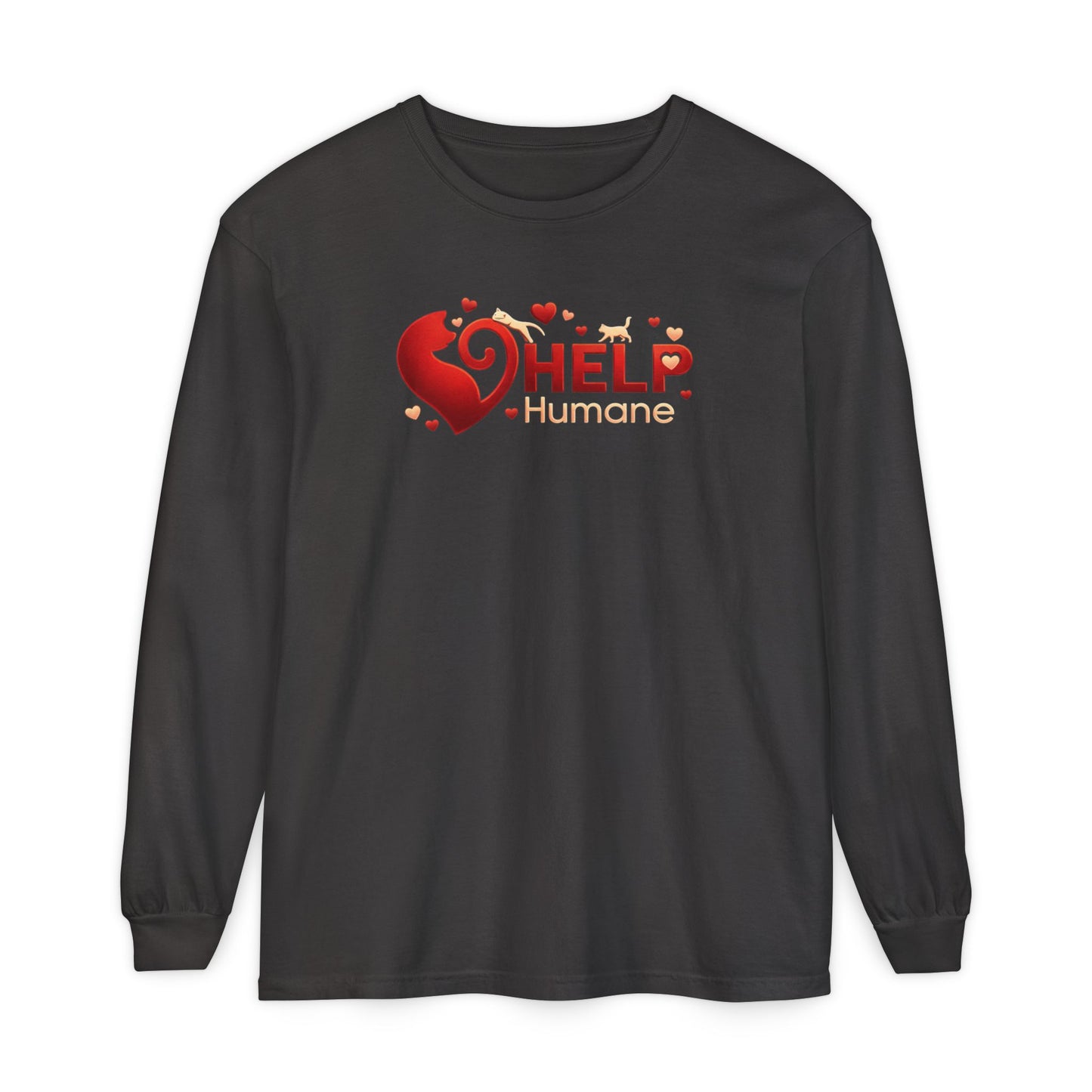 Help Humane Heart Logo Long Sleeve Tee