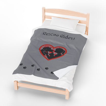 Rescue Riders Velveteen Plush Blanket for Dog Lovers