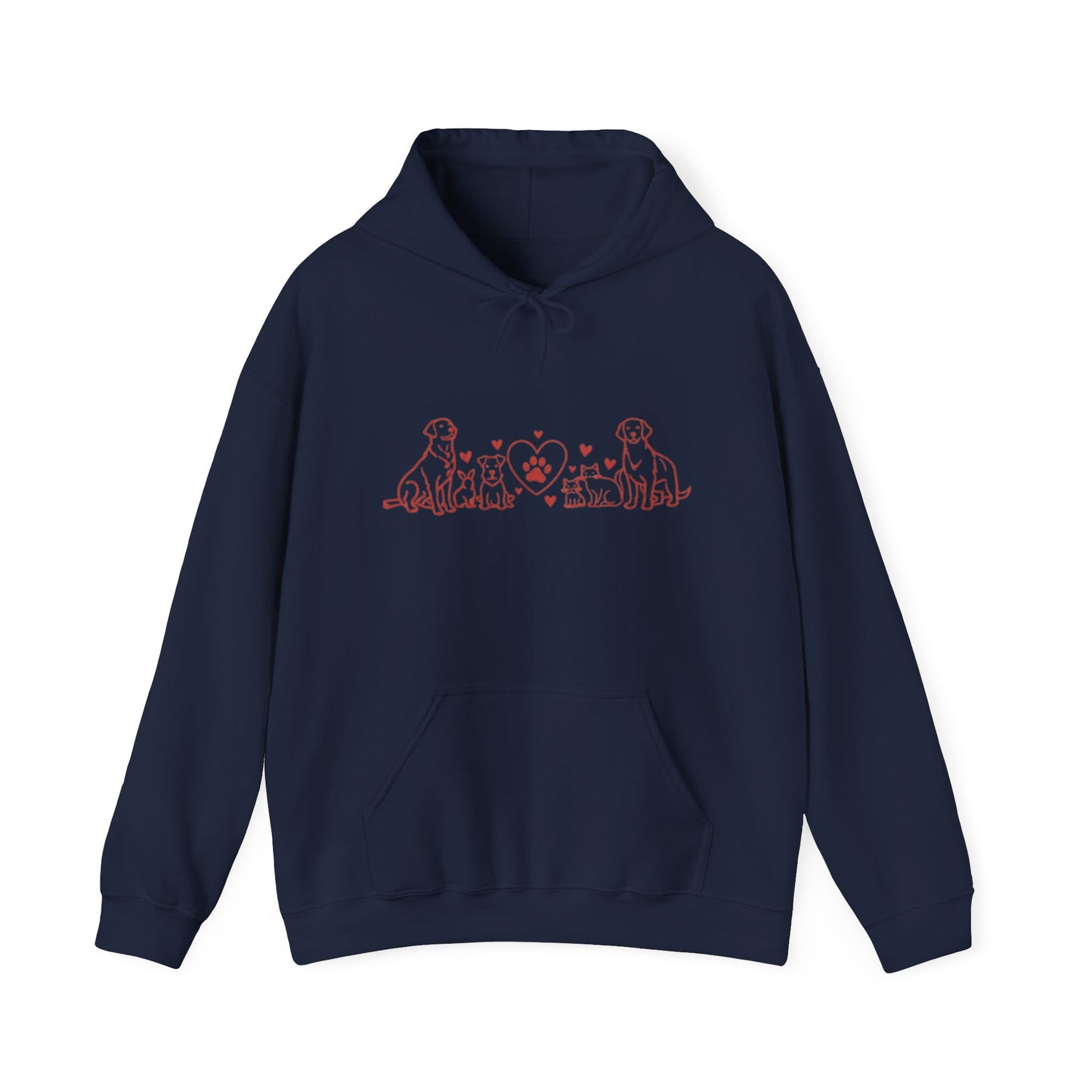 Delta Animal Shelter Valentine Puppy Line Art Hoodie (Internal)