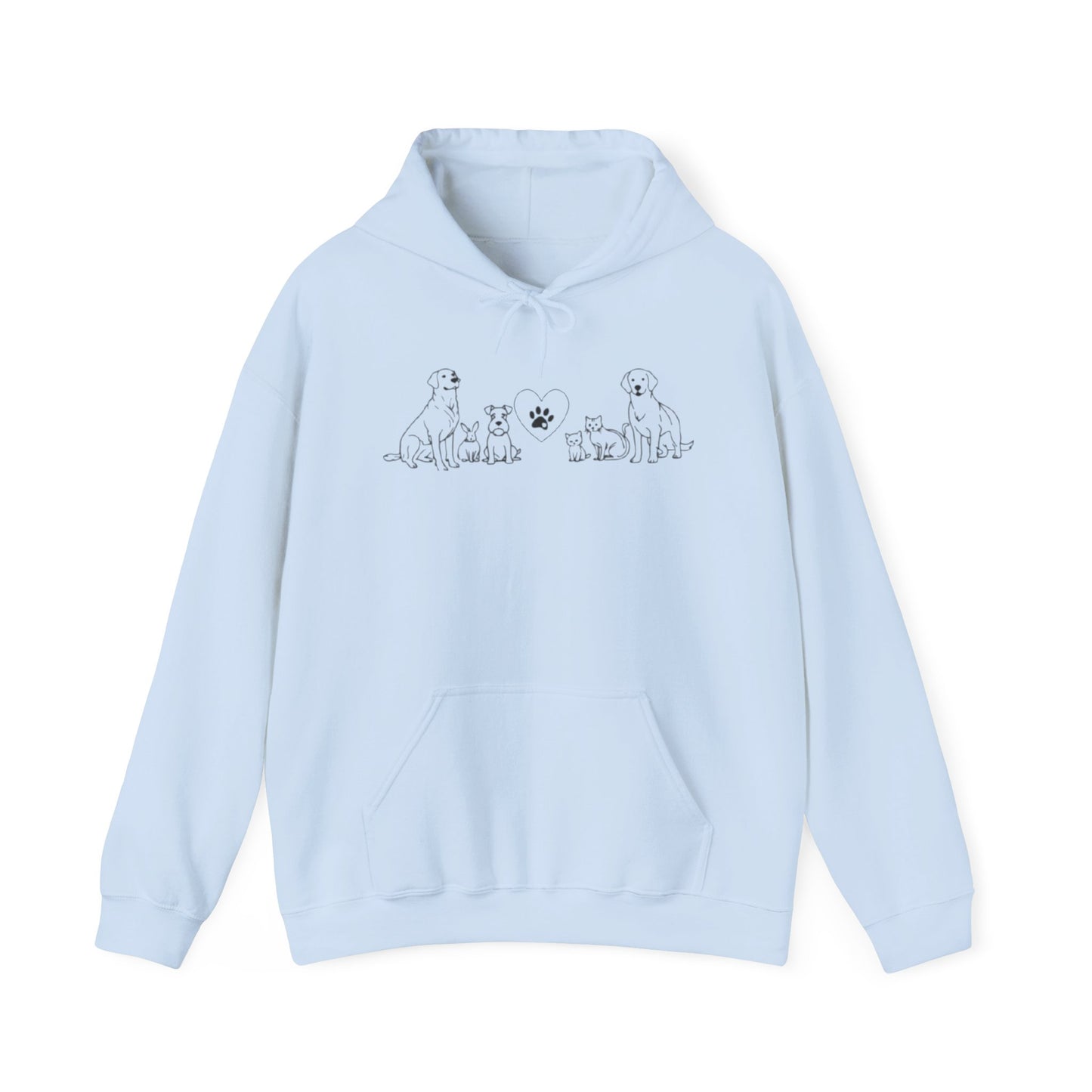 Delta Animal Shelter Hoodie "Line Art" Collection - Logo on Back (Internal)