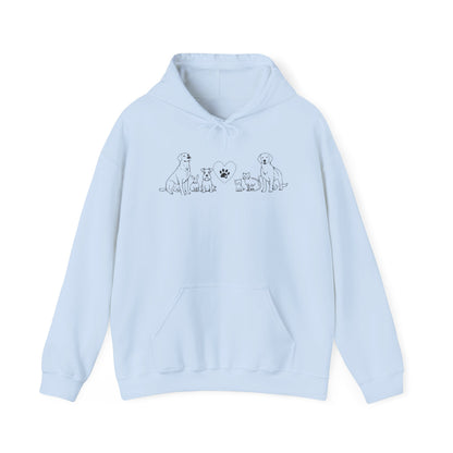 Delta Animal Shelter Hoodie "Line Art" Collection - Logo on Back (Internal)