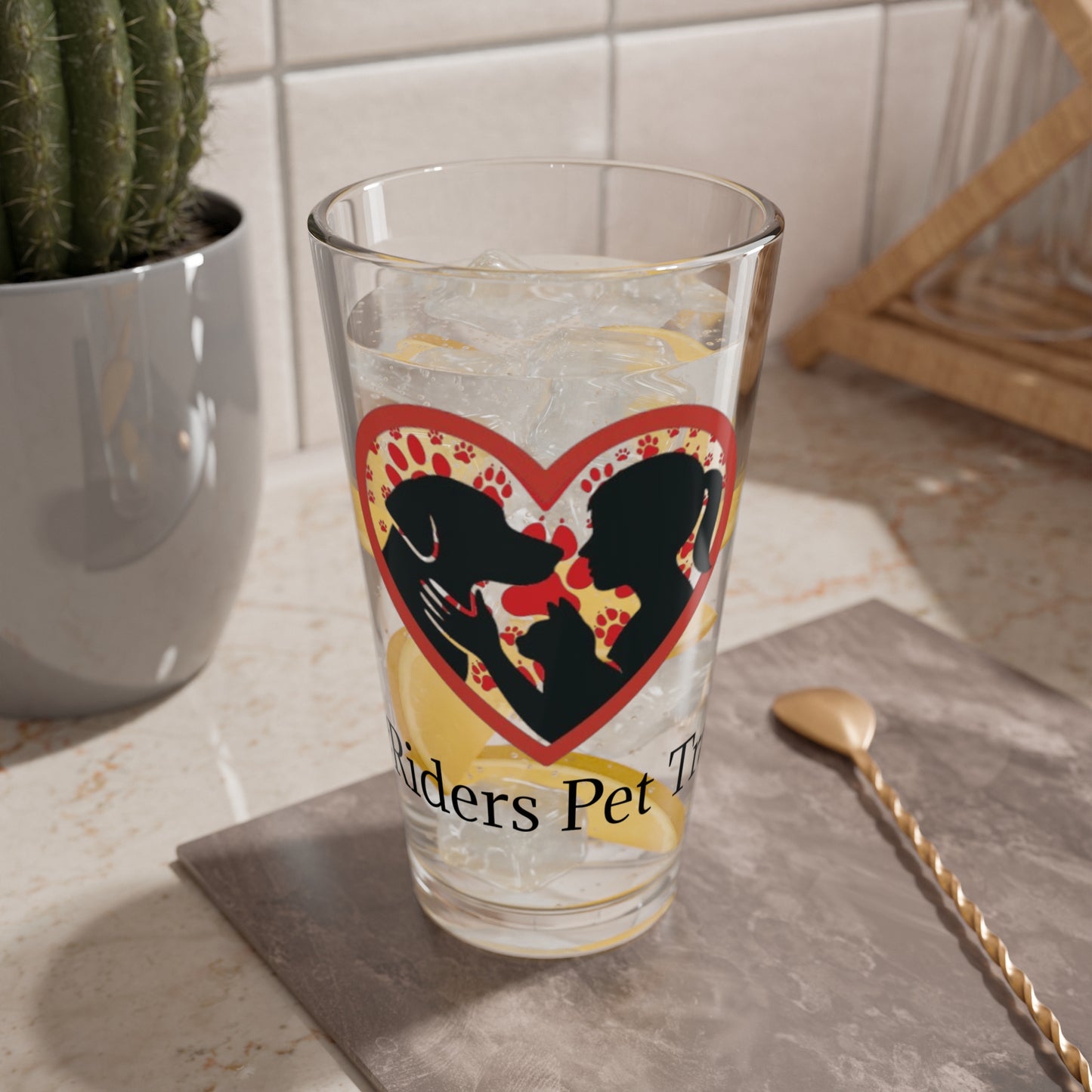 Rescue Rider Mixing Glass - 16oz Dog Lover Drinkware