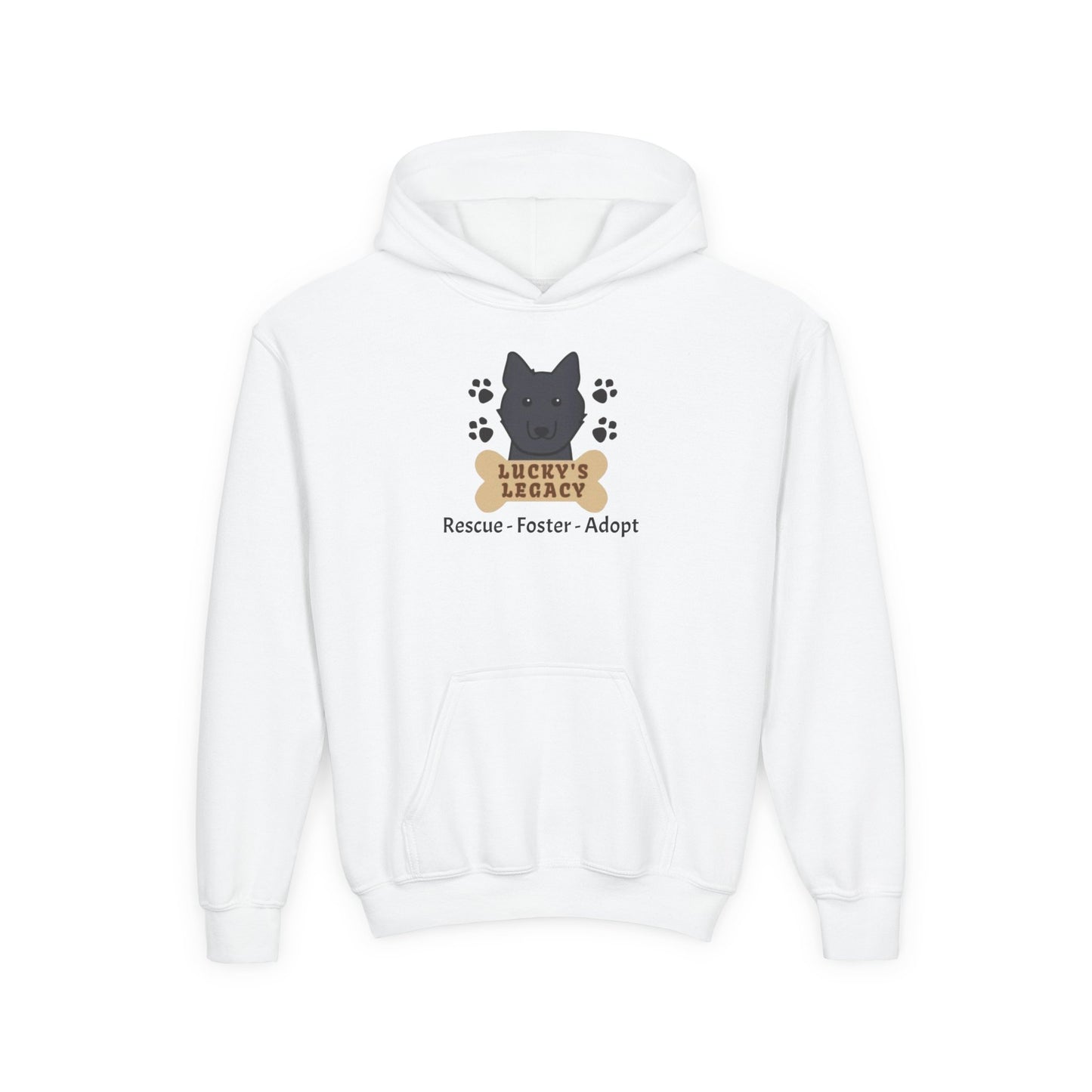 Lucky's Legacy Rescue Foster Adopt Youth Hoodie Sweatshirt