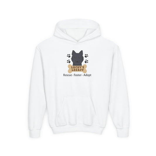 Lucky's Legacy Rescue Foster Adopt Youth Hoodie Sweatshirt