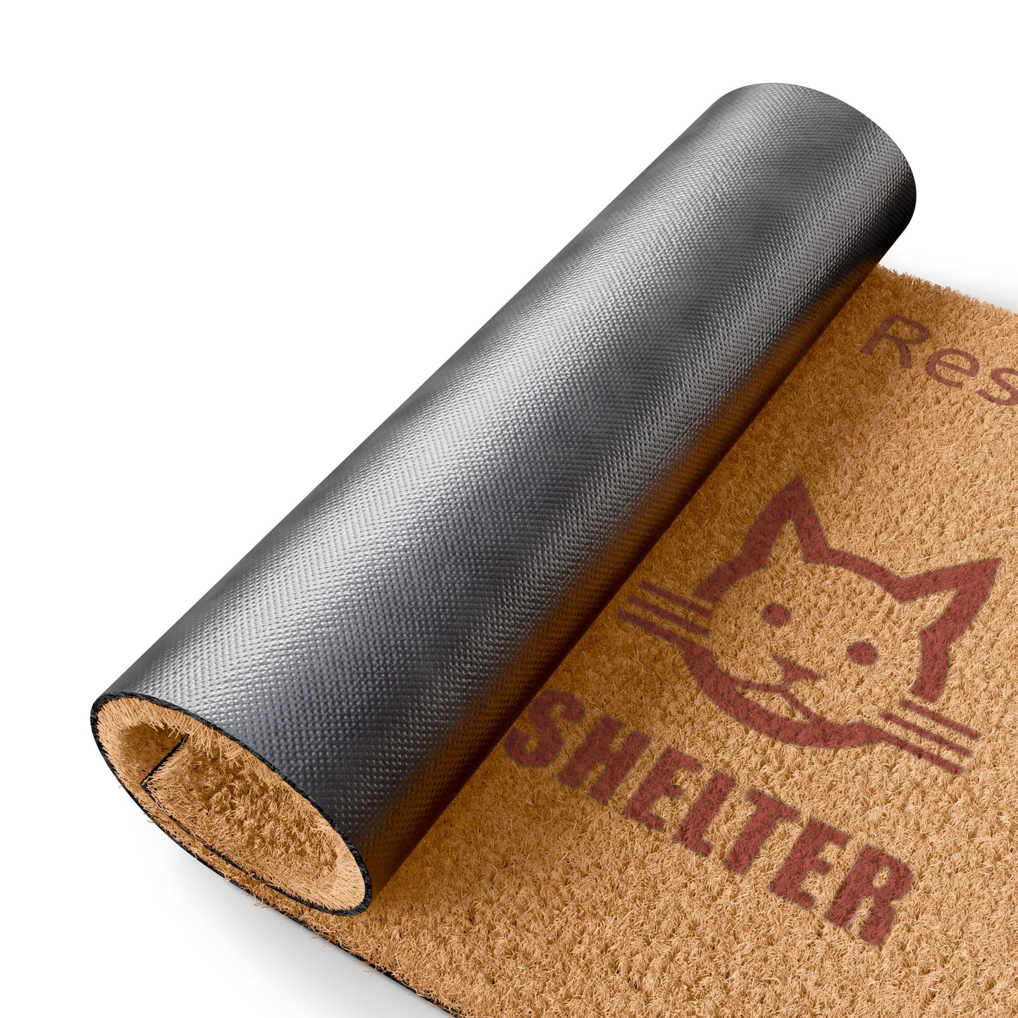 Red Door Shelter Mat "Donate. Adopt. Rescue."