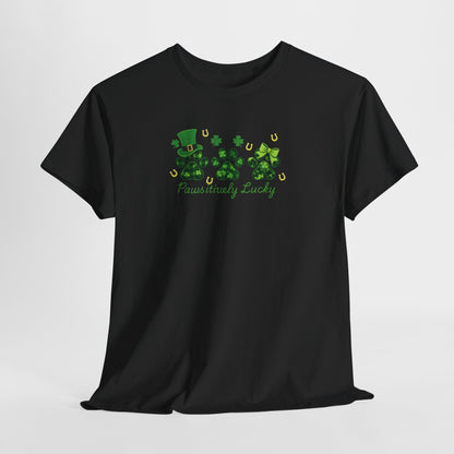 Delta Animal Shelter Paws-itevely Lucky Logo St. Patrick's Day Tee