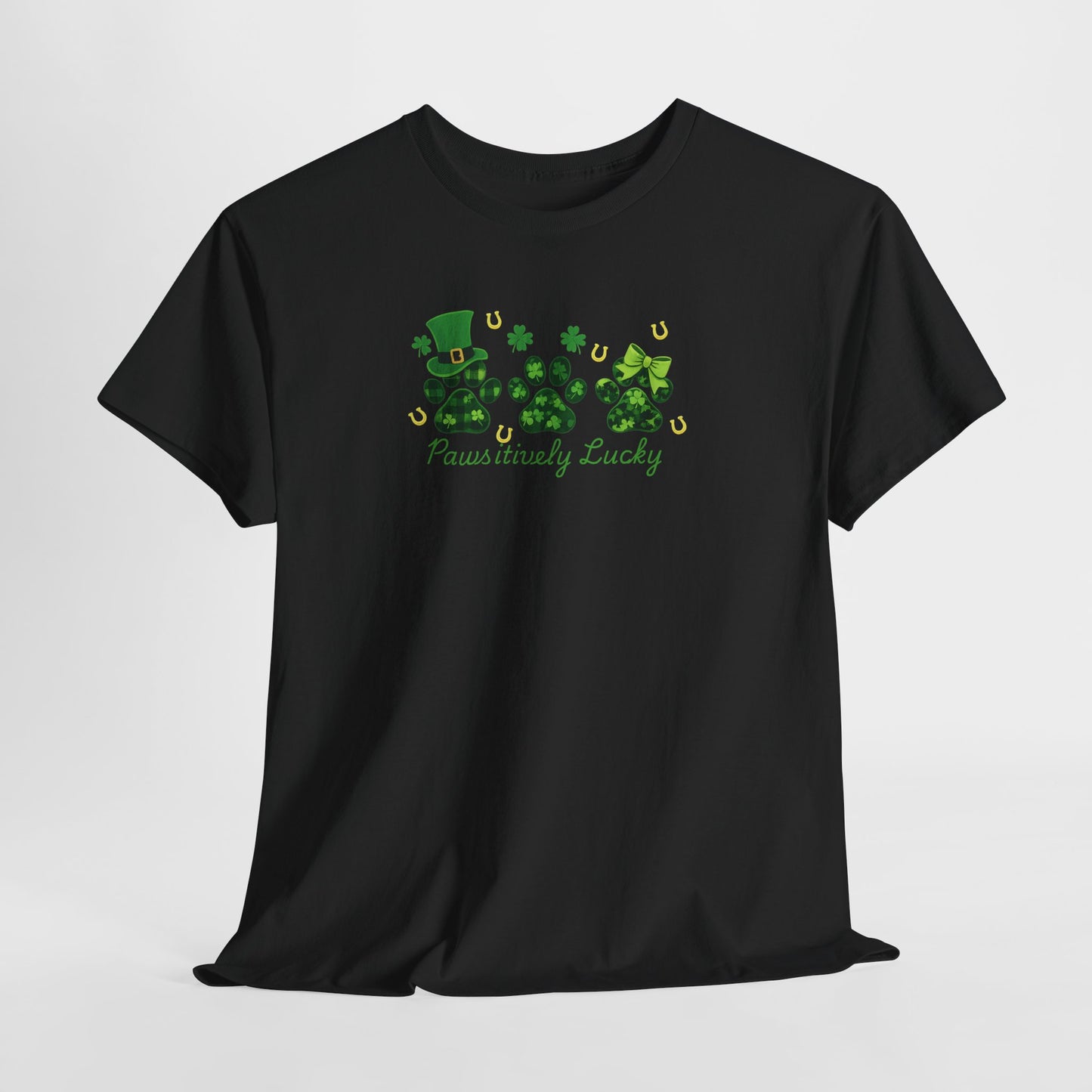 Staff Inventory Delta Animal Shelter Paws-itevely Lucky Logo St. Patrick's Day Tee