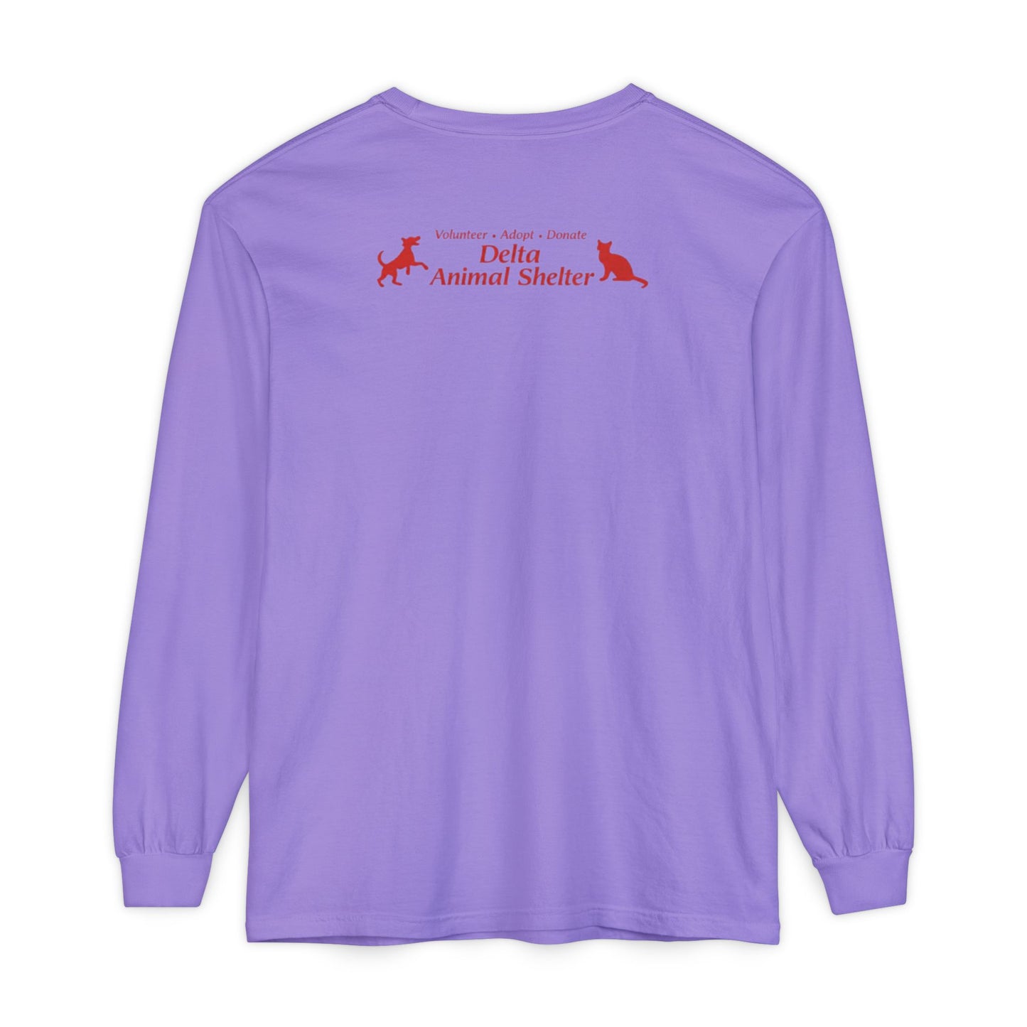 Delta Animal Shelter Dogs Valentine's Day Long Sleeve T-Shirt (Internal)