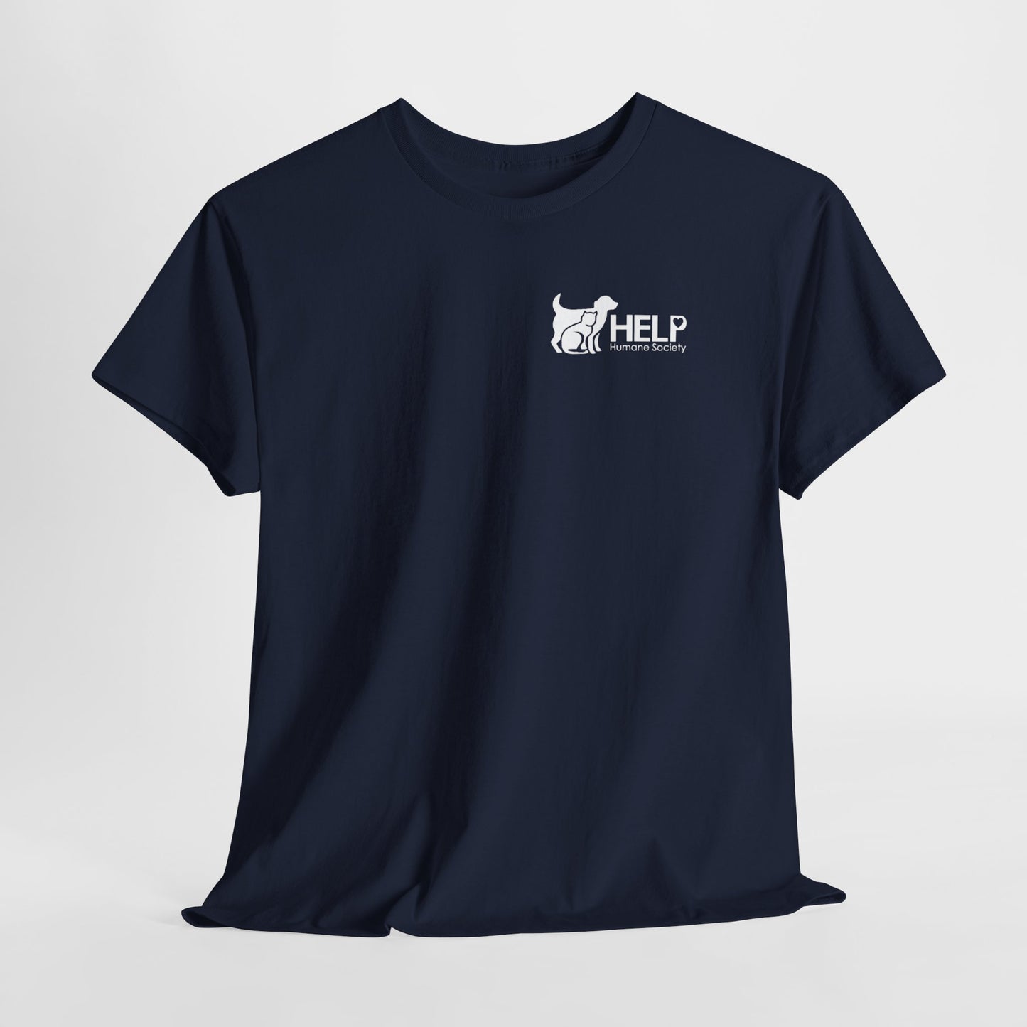 HELP Humane Society White Logo Adult Fundraising T‑Shirt