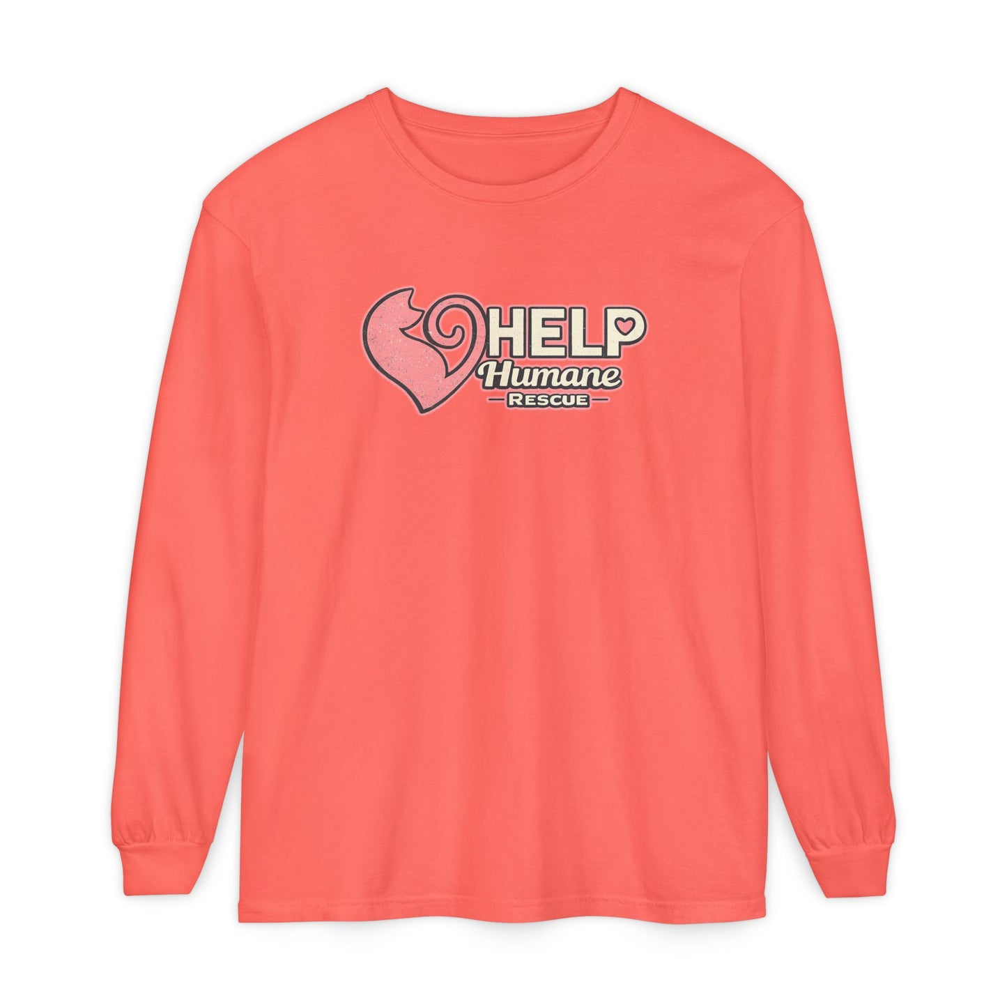 NEW! Retro Style Help Humane Rescue Long Sleeve Tee