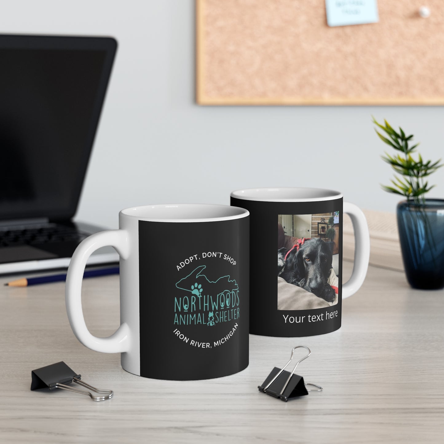 Northwoods Animal Shelter Personalized Photo & Text Mug 11oz