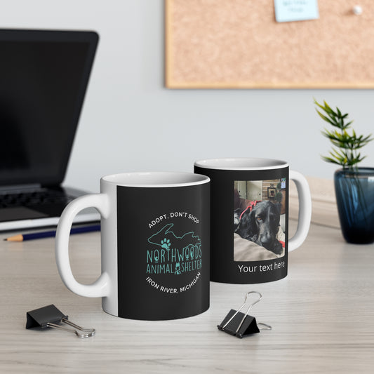 Northwoods Animal Shelter Personalized Photo & Text Mug 11oz