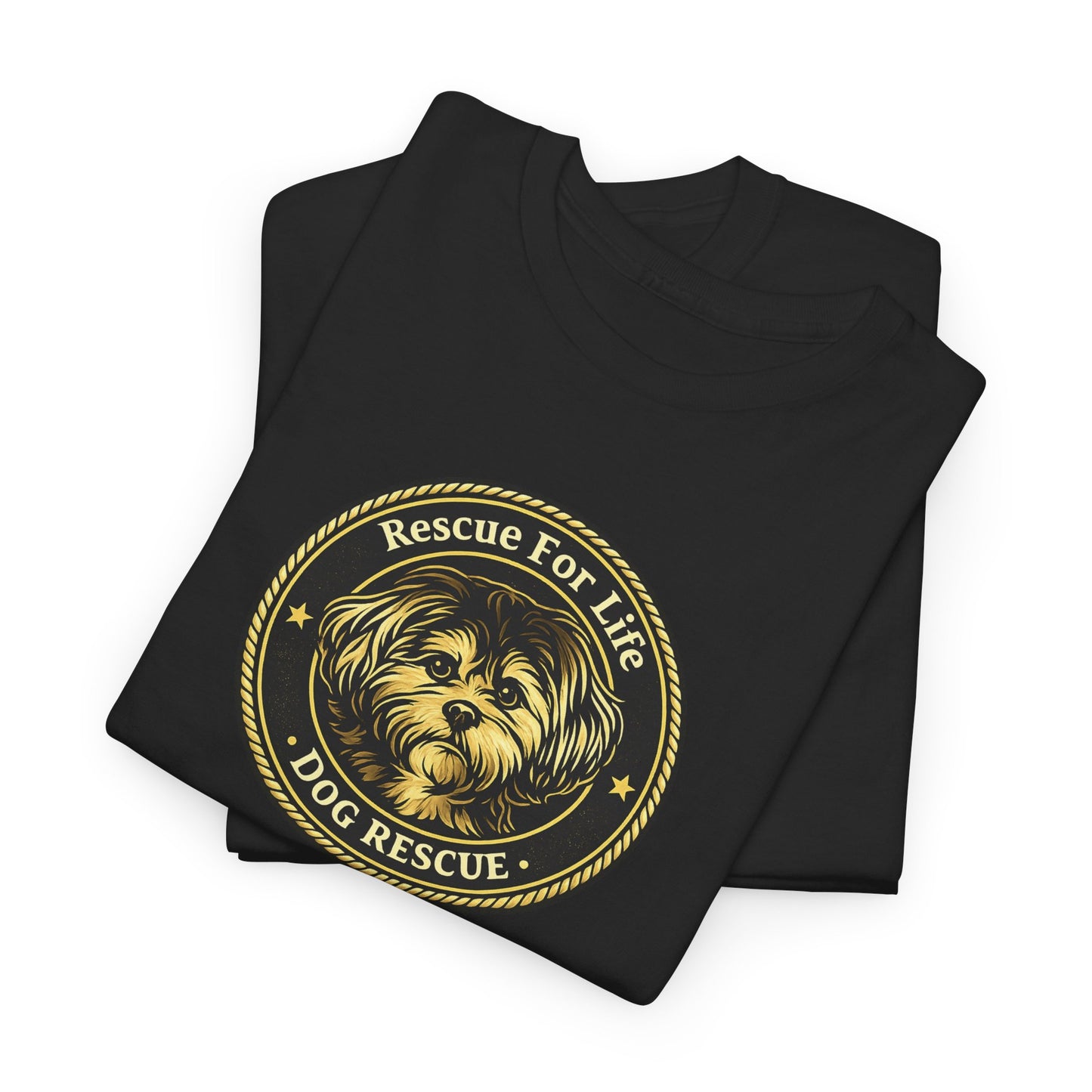 Rescue For Life Dog Rescue T-Shirt "Badge" Collection