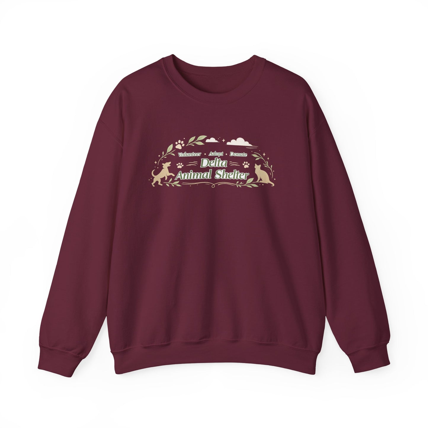 Delta Animal Shelter "Eco Style" Crewneck Sweatshirt (Internal)