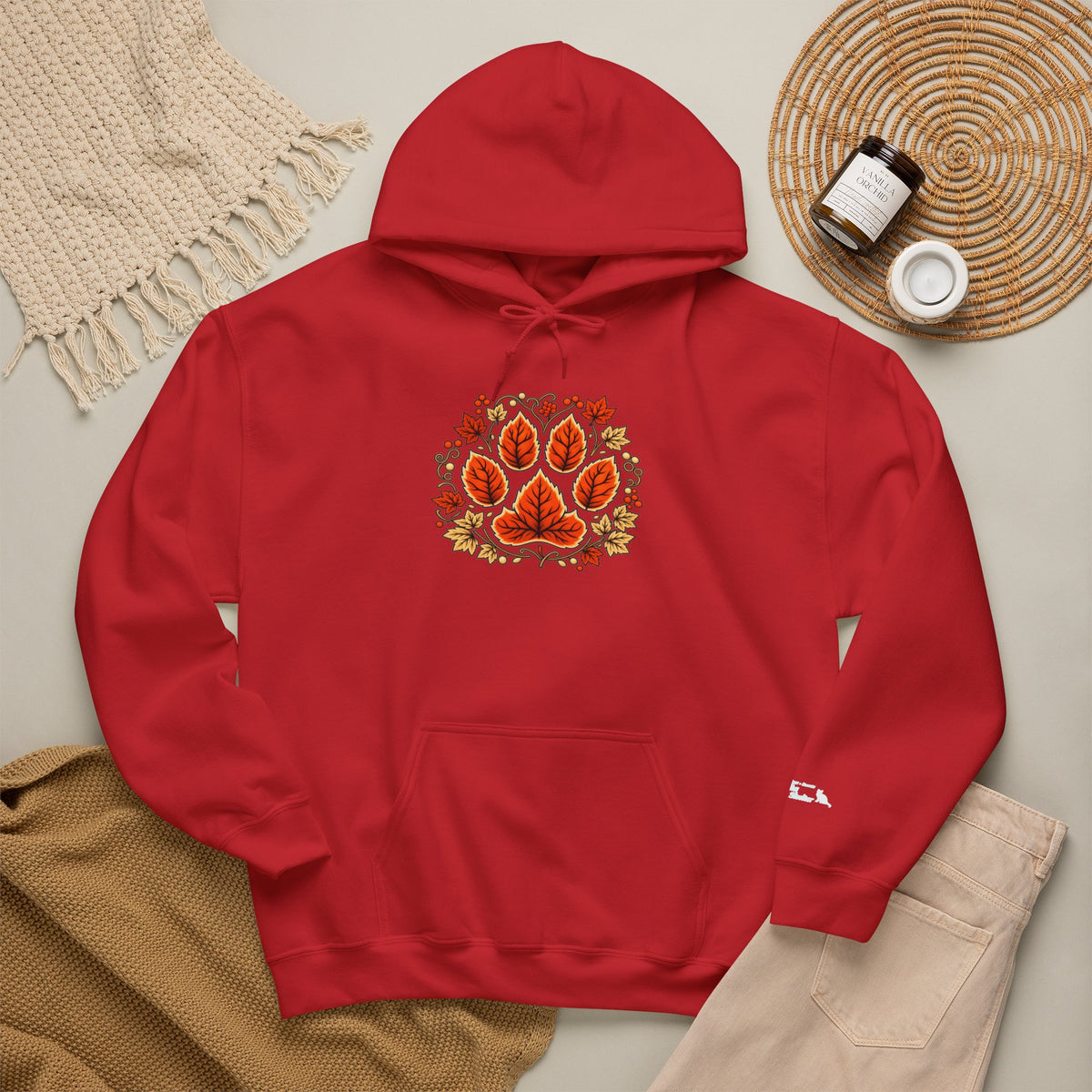 Delta Animal Shelter Autumn Leaves Paw Hoodie