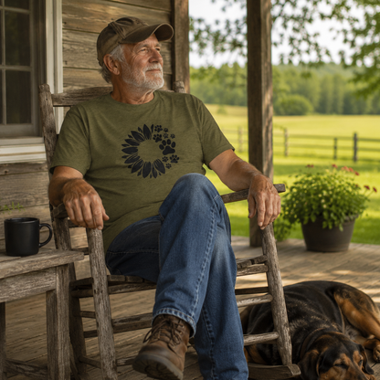 Northwoods Animal Shelter Tri-Blend Sunflower Paw T‑Shirt