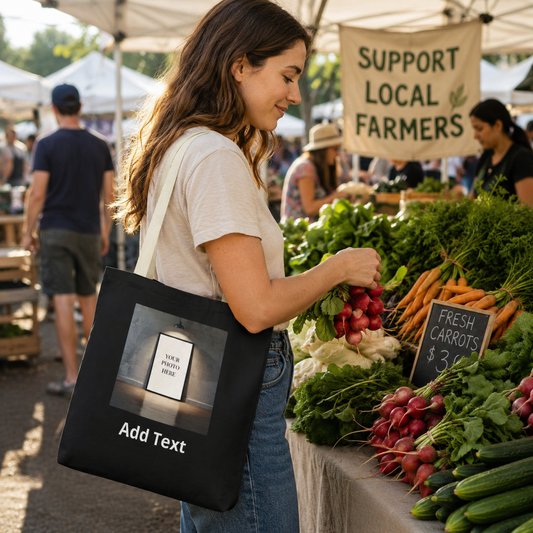 Custom Photo Tote Bag — Personalized Photo & Add Text