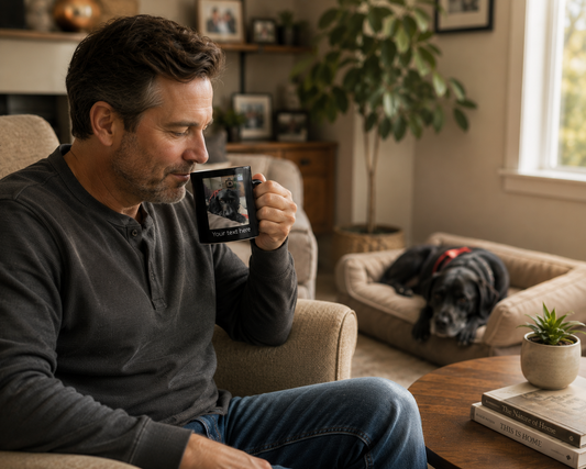 Custom Black Coffee Mug – Personalized Text & Photo 11oz/15oz