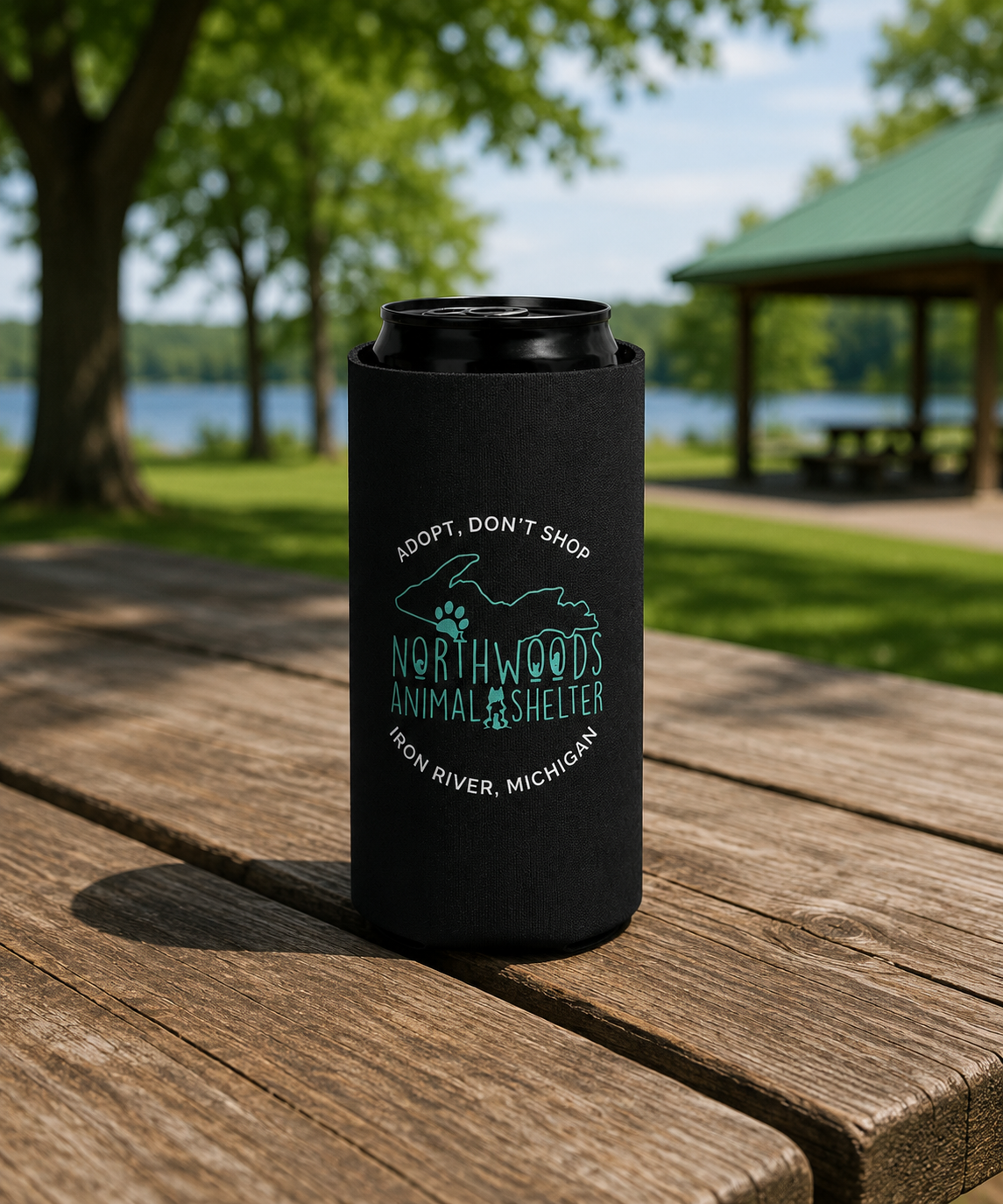 Northwoods Animal Shelter Regular and Slim Can Coolers