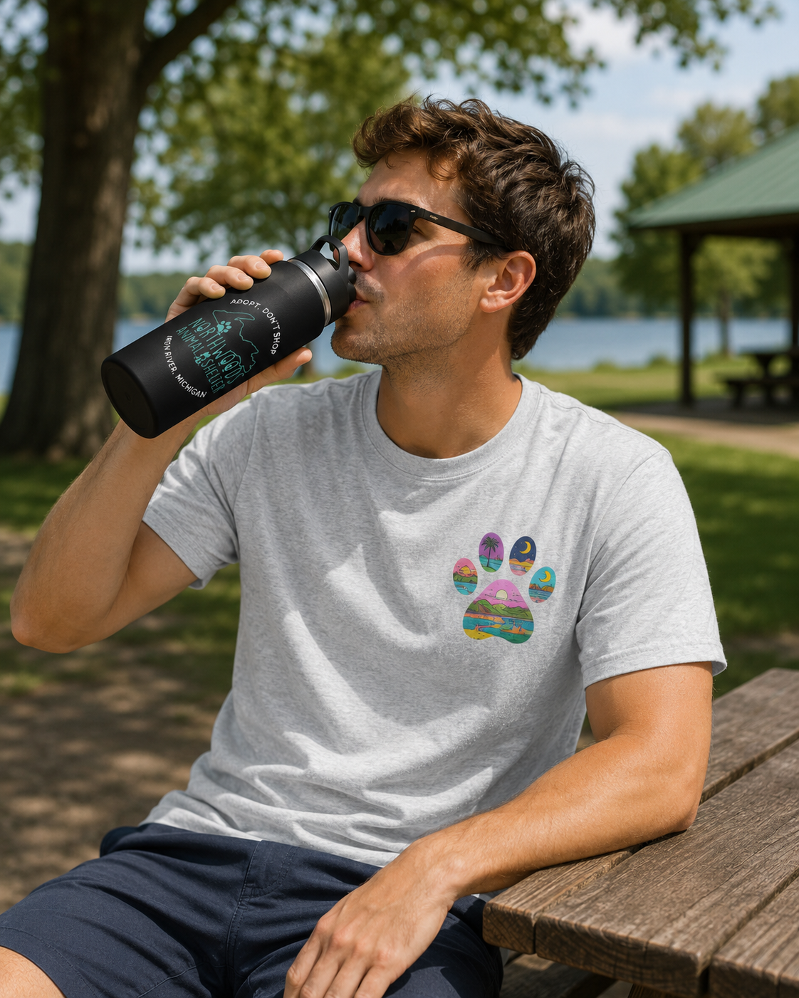 Northwoods Animal Shelter Stainless Steel Water Bottle