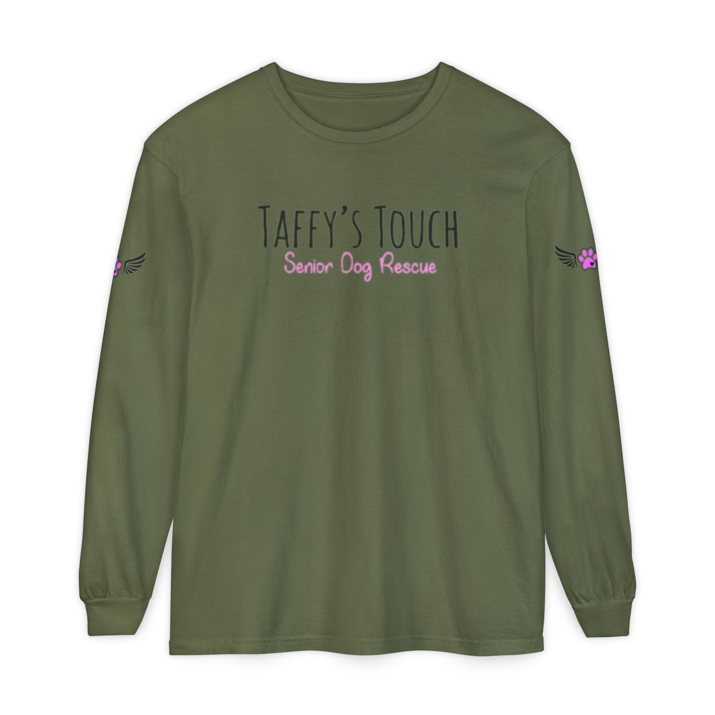 Taffy’s Touch Senior Dog Rescue Long Sleeve - Wings on the Sleeves