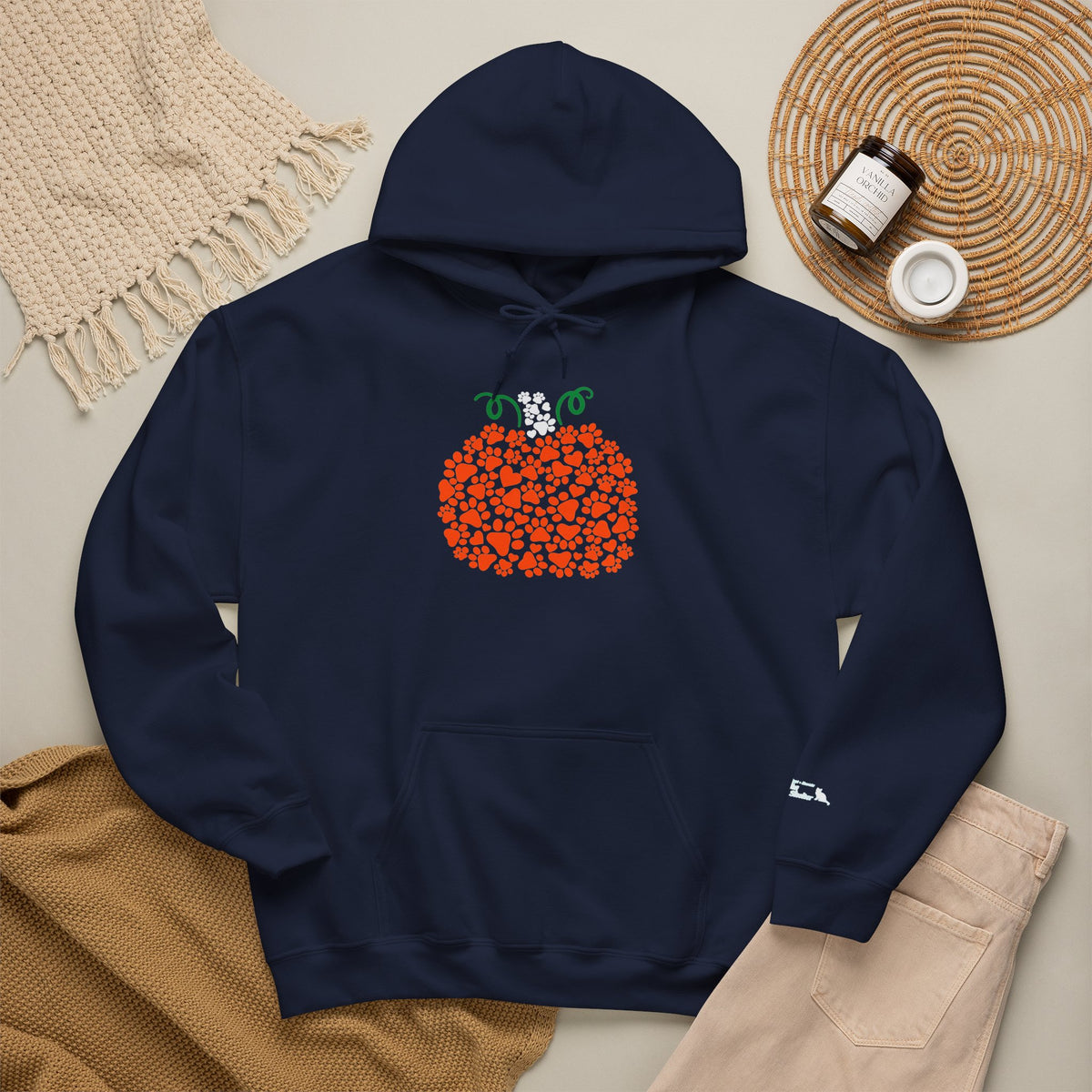 Delta Animal Shelter Paw Pumpkin Hoodie