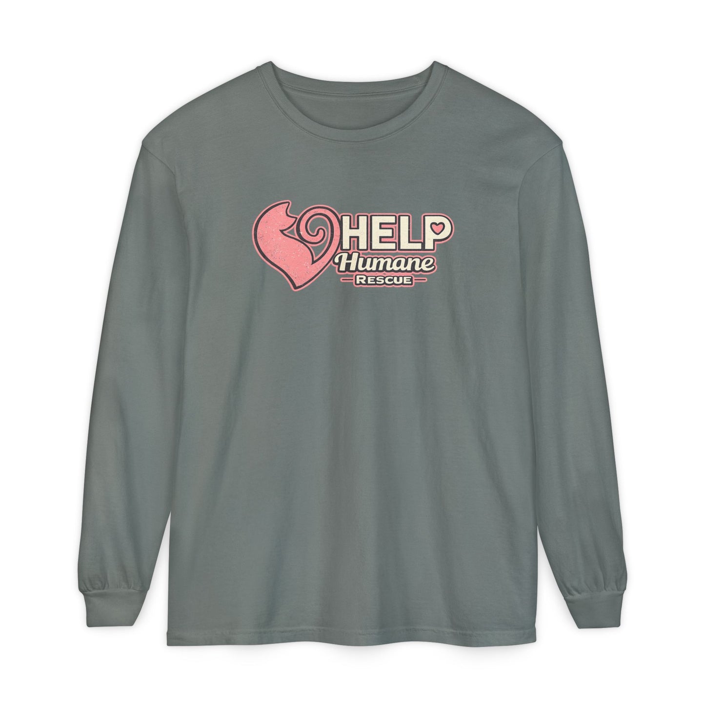 NEW! Retro Style Help Humane Rescue Long Sleeve Tee
