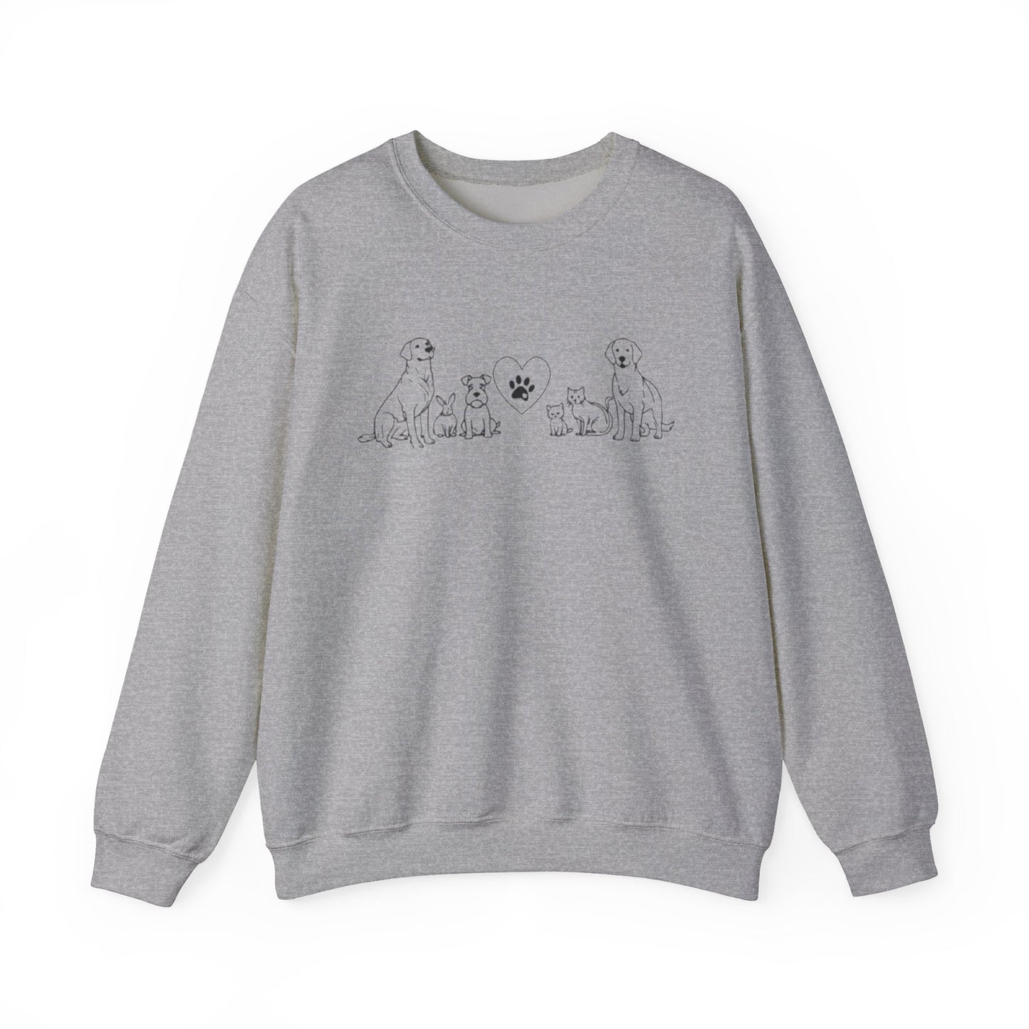 Delta Animal Shelter Crewneck Sweatshirt "Line Art" Collection - Logo on Back