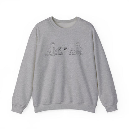 Delta Animal Shelter Crewneck Sweatshirt "Line Art" Collection - Logo on Back