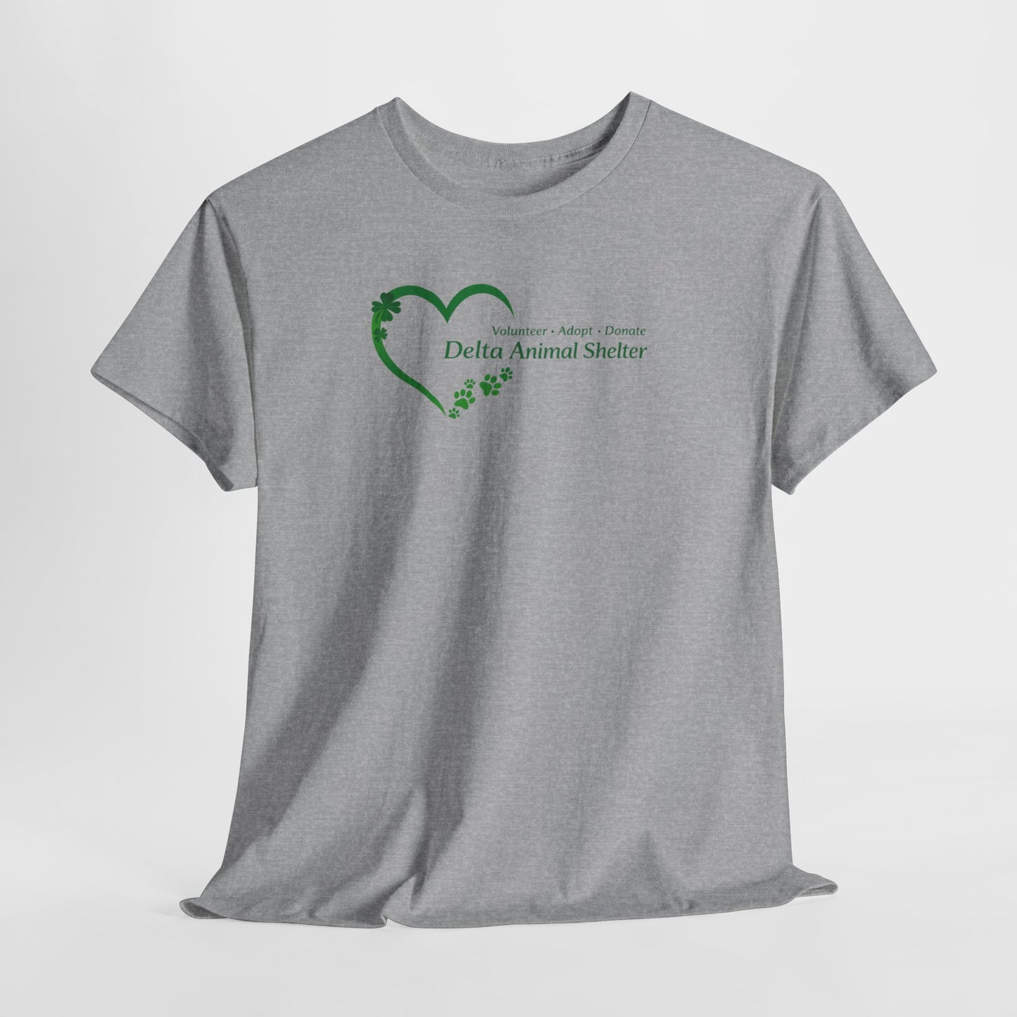 Staff Inventory Delta Animal Shelter Heart Logo St. Patrick's Day Tee