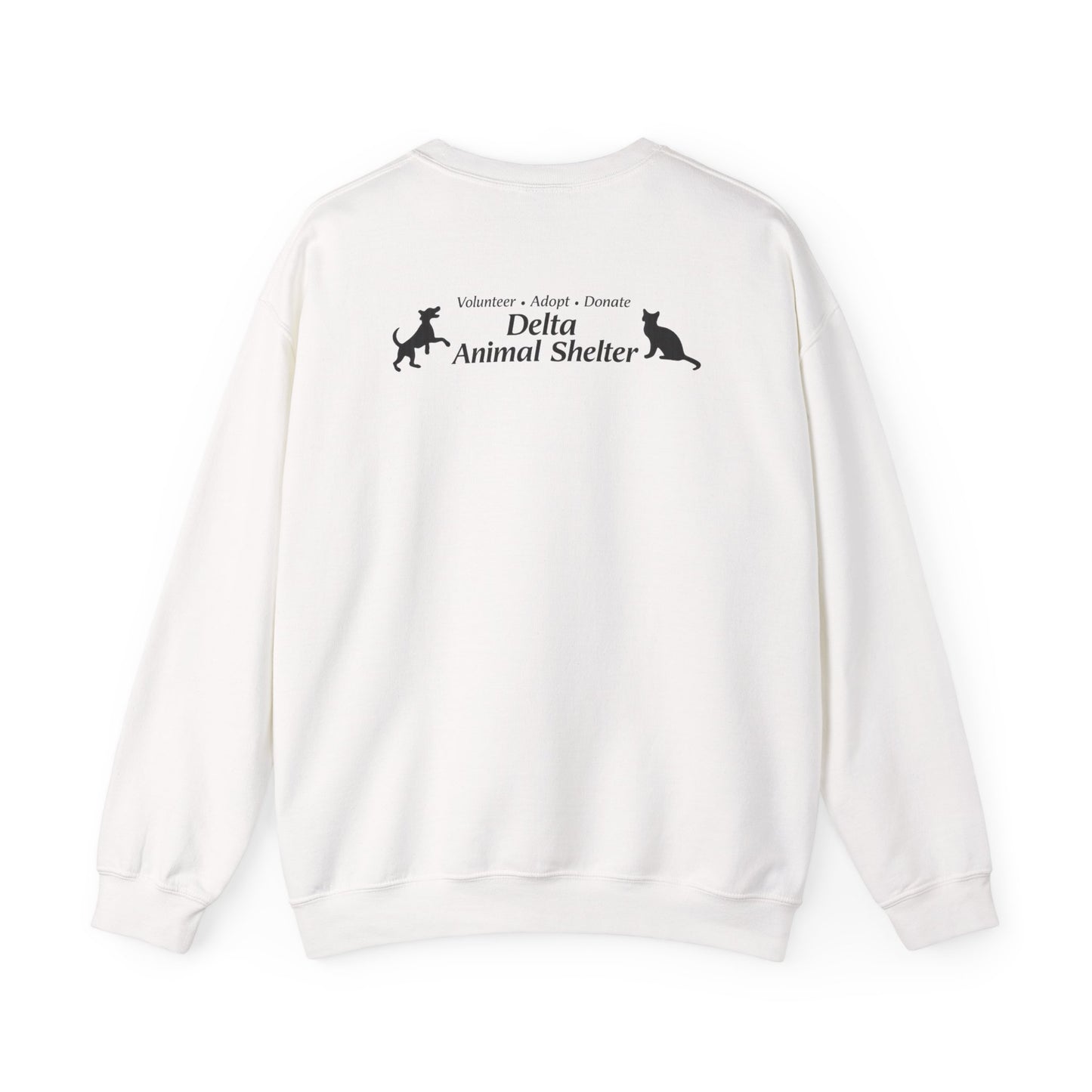 Delta Animal Shelter Crewneck Sweatshirt "Line Art" Collection - Logo on Back